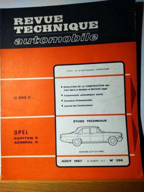 RTA - Opel Kapitan Admiral - Fiat 600 D - n 256, Auto diversen, Handleidingen en Instructieboekjes, Ophalen of Verzenden