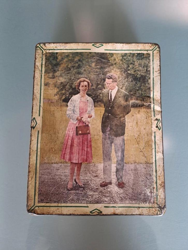 tambour à biscuits vintage, Collections, Boîte en métal, Utilisé, Enlèvement