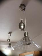 Lustre suspension verre / métal, Maison & Meubles, Lampes | Suspensions, Enlèvement, Comme neuf, Verre