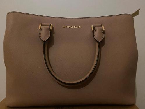 Michael Kors Savannah Large Satchel Fawn, Handtassen en Accessoires, Tassen | Damestassen, Zo goed als nieuw, Handtas, Bruin, Ophalen of Verzenden