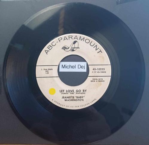Jeanette Baby Washington, Let love go by, VG++ Northern Soul, Cd's en Dvd's, Vinyl Singles, Gebruikt, Single, R&B en Soul, 7 inch