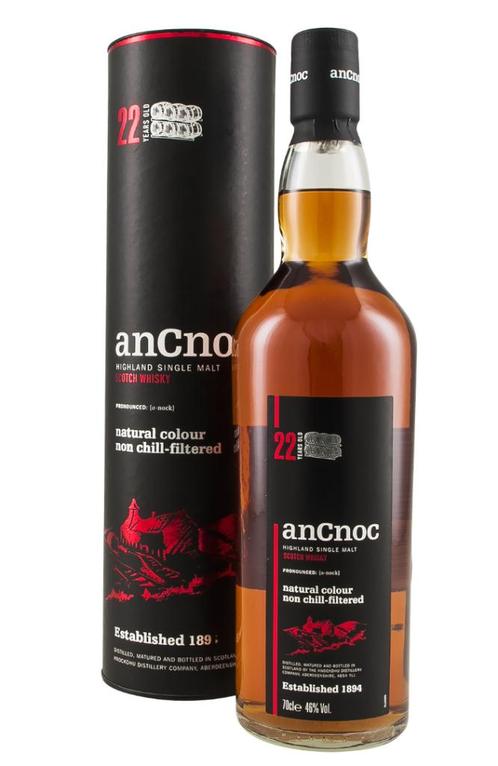 Whisky single malt AN CNOC 22 ans - Discontinué., Collections, Vins, Neuf, Autres types, Autres régions, Pleine, Enlèvement ou Envoi