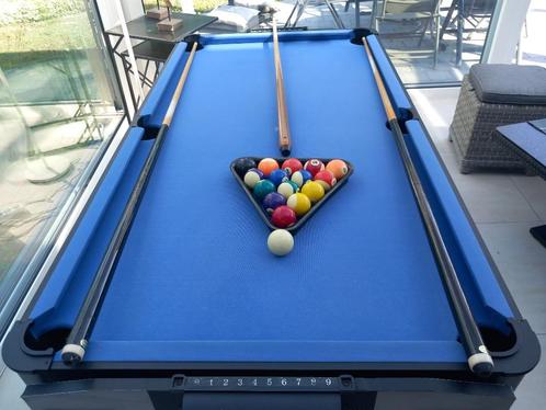 Poolbiljart met airhockey, Sport en Fitness, Biljarten en Poolen, Zo goed als nieuw, Overige typen, Ophalen