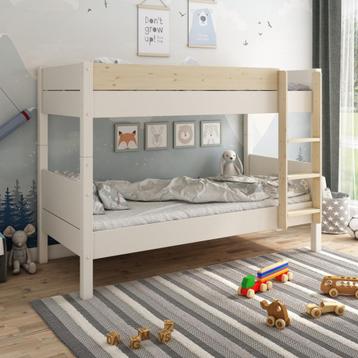 Deelbaar stapelbed H153 90x200 ACHILLE in massief hout beschikbaar voor biedingen