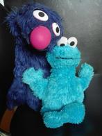 310) handpop Grover en koekiemonster pluche ( sesamstraat ), Ophalen of Verzenden, Gebruikt, Tv, Actiefiguur of Pop