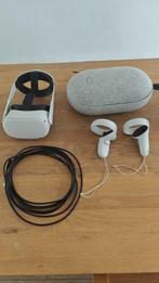 Meta Quest 2 256GB + Elite Strap + Travel Case + Link Cable, Games en Spelcomputers, Virtual Reality, Ophalen, Zo goed als nieuw