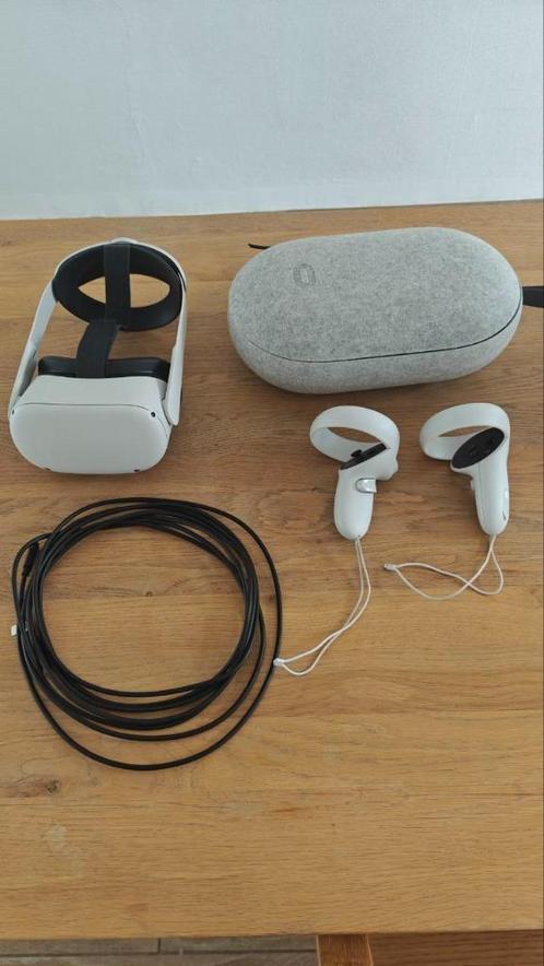Meta Quest 2 256GB + Elite Strap + Travel Case + Link Cable, Games en Spelcomputers, Virtual Reality, Zo goed als nieuw, Overige platformen