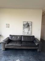 CONSETA Zwarte lederen zetel op te halen zaterdag 28 feb, Ophalen, Gebruikt, Vintage, Tweepersoons