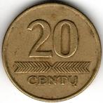 Lituanie : 20 Centu 1997 KM#107 Ref 14950, Enlèvement ou Envoi, Monnaie en vrac, Autres pays