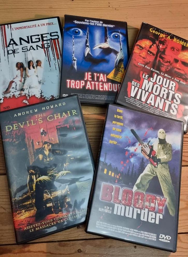 Lot 5 DVD horreur, CD & DVD, DVD | Horreur, Utilisé, Autres genres, À partir de 16 ans, Enlèvement ou Envoi