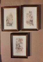 Houten lijstjes met glas (3 stuks), Ophalen of Verzenden