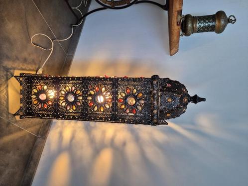 Oosterse tafellamp — Veelkleurig — Uniek stuk —, Huis en Inrichting, Lampen | Overige, Gebruikt, Ophalen