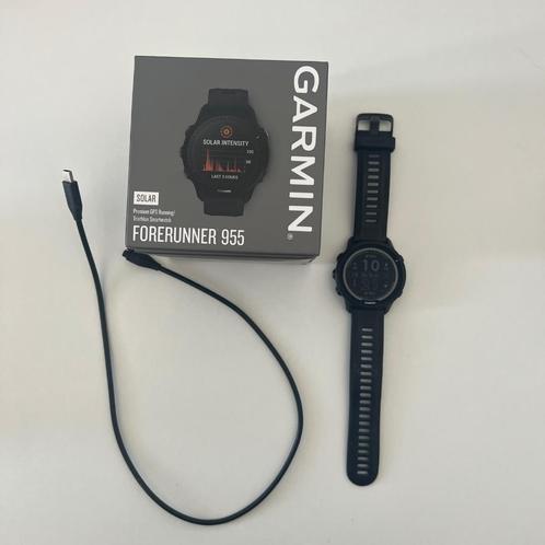 Garmin forerunner 955 solar, Handtassen en Accessoires, Sporthorloges, Gebruikt, Zwart, Afstand, Calorieverbanding, Conditie, GPS