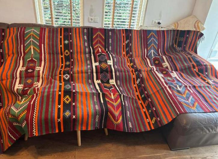 Originele handgeweven Anatolische kelim meer dan 60 jr oud!, Antiek en Kunst, Antiek | Tapijten, Tafelkleden en Textiel, Ophalen of Verzenden