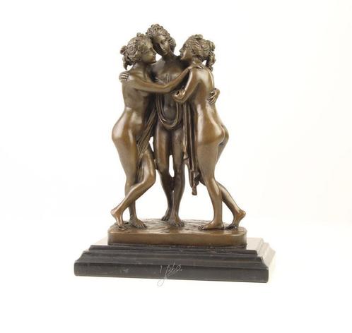 drie zusjes , zus , brons, Antiquités & Art, Art | Sculptures & Bois, Enlèvement ou Envoi