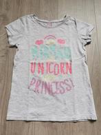Grijs t-shirt glitters - maat 122, Ophalen of Verzenden, Gebruikt, Meisje, Shirt of Longsleeve