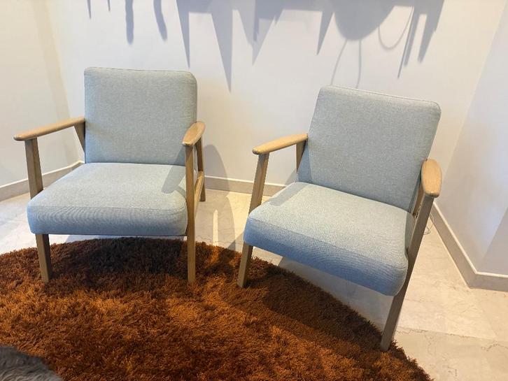 Fauteuil EKENÄSET OAK/Gunnared vert clair, Maison & Meubles, Fauteuils, Comme neuf, Bois, Tissus, 50 à 75 cm, 75 à 100 cm, Enlèvement