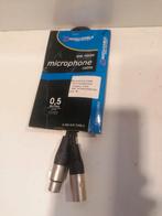 Câble microphone XLR mâle – XLR femelle 0,5 m – Neuf, TV, Hi-fi & Vidéo, Enlèvement, Neuf, Moins de 2 mètres, Câble de composant