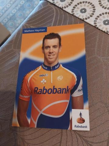 Wielerkaart : Mathew Hayman / Rabobank beschikbaar voor biedingen