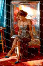 La top model devant le cadre / 75 x 50 cm, Enlèvement ou Envoi