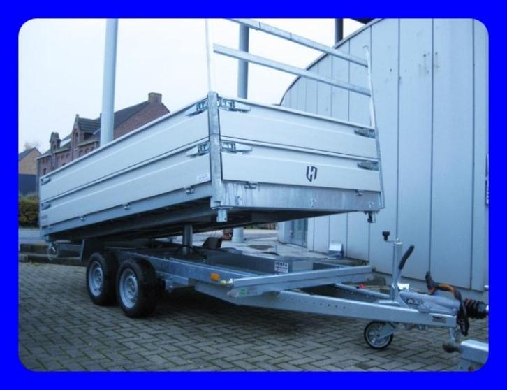 Henra Kipper 351x185 3500kg Dubbel Alu. schotten VOORRADIG, Auto diversen, Aanhangers en Bagagewagens, Nieuw, Ophalen