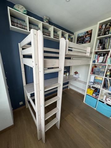Kit réhausse + échelle + bureau pour lit flexa CLASSIC  blan beschikbaar voor biedingen