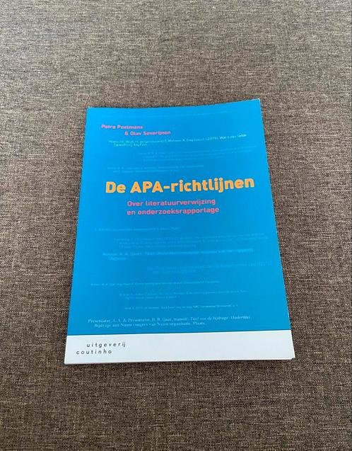 Petra Poelmans - Les directives de l'APA, Livres, Livres d'étude & Cours, Neuf, Enseignement supérieur, Enlèvement ou Envoi