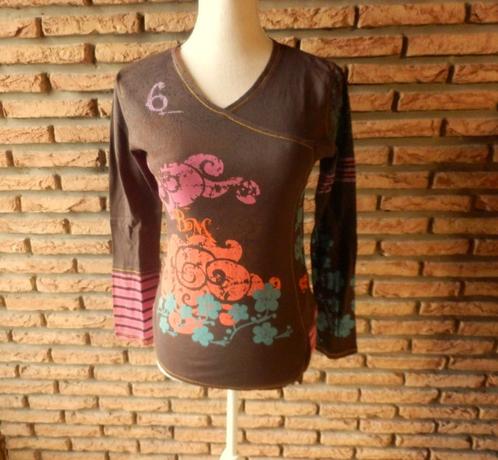 (130) -blouse femme t.38 brune - banana moon -, Kleding | Dames, Blouses en Tunieken, Zo goed als nieuw, Maat 38/40 (M), Bruin