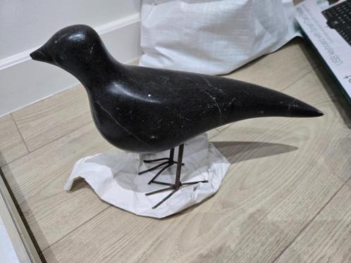 Vogel Standbeeld van Steen met Metalen Voeten -, Antiek en Kunst, Antiek | Brons en Koper, Koper, Ophalen of Verzenden