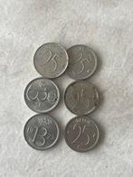 6x Belgische 25 cent munten (jaren ’70), Ophalen