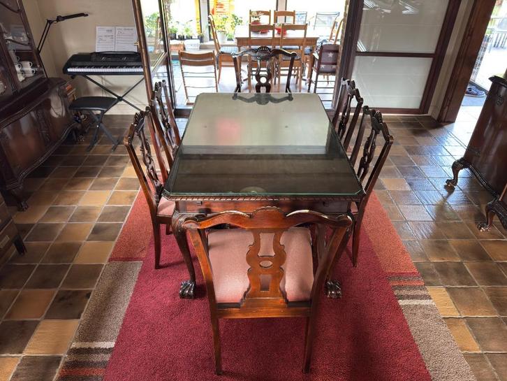 Chippendale eetkamer, Antiek en Kunst, Antiek | Meubels | Stoelen en Sofa's, Ophalen
