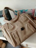 Handtas Nathan donker beige, Handtassen en Accessoires, Tassen | Damestassen, Ophalen of Verzenden, Zo goed als nieuw