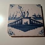 Carrelage ancien de Delft avec pont, navires, Antiquités & Art, Envoi