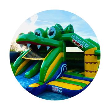 Crocky's Doubleslide - Springkasteel beschikbaar voor biedingen