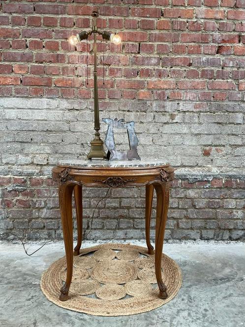 Franse Louis XV Bijzettafel met Marmeren Blad, Huis en Inrichting, Tafels | Bijzettafels, Ophalen