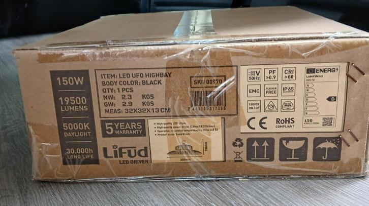 Hanglamp LED 19500 LUMEN, Huis en Inrichting, Lampen | Hanglampen, Nieuw, Minder dan 50 cm, Overige materialen, Ophalen