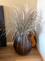 Kunstplant in oude metalen bak, Enlèvement, Comme neuf