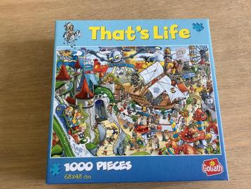 2 puzzels That’s Life 1000 stukken, Enlèvement ou Envoi, 500 à 1500 pièces, Utilisé, Puzzle