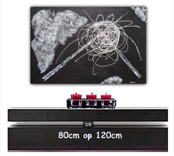 Groot hedendaags modern schilderij 2 halen 1 betalen  nr 1 beschikbaar voor biedingen