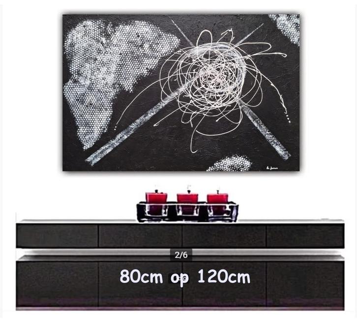 Groot hedendaags modern schilderij 2 halen 1 betalen  nr 1, Antiek en Kunst, Kunst | Schilderijen | Modern, Ophalen