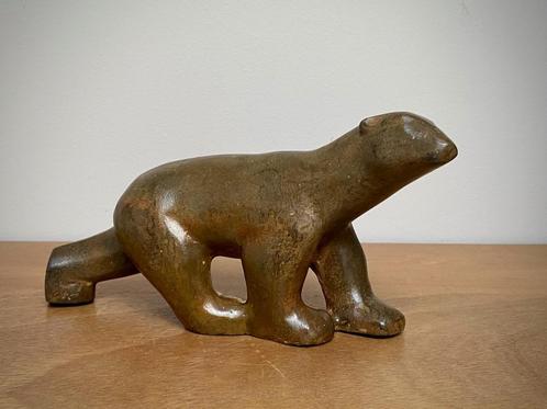 Bronzen teddybeer uit 1930 in Art Deco stijl in de stijl van, Antiek en Kunst, Antiek | Brons en Koper, Brons, Ophalen of Verzenden