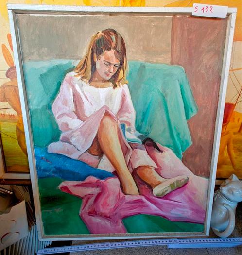 Schilderij, Antiek en Kunst, Kunst | Schilderijen | Modern, Ophalen of Verzenden