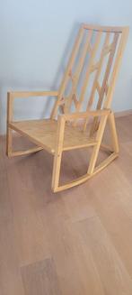 Schommelstoel in eik, Huis en Inrichting, Stoelen, Ophalen, Bruin, Zo goed als nieuw, Eén