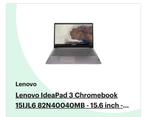 Nieuwe nooit gebruikte laptop, Computers en Software, Chromebooks, Ophalen of Verzenden, Zo goed als nieuw, 15 inch, Lenovo