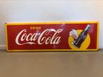 Coca cola emaille reclamebord, Reclamebord, Gebruikt, Ophalen of Verzenden