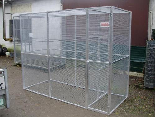nieuwe Aluminium Volière met inkom sas 1m x 2,5 meter x 2 m, Dieren en Toebehoren, Vogels | Hokken en Kooien, Nieuw, Volière, Aluminium