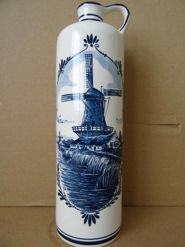 Curiosa Delfts blauwe jeneverkruik kruik fles Bols 26cm 1979, Antiek en Kunst, Curiosa en Brocante, Ophalen of Verzenden