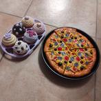 Pizza en cupcakes speelgoed, Comme neuf, Plastique, Enlèvement ou Envoi, Accessoires de cuisine de jeu