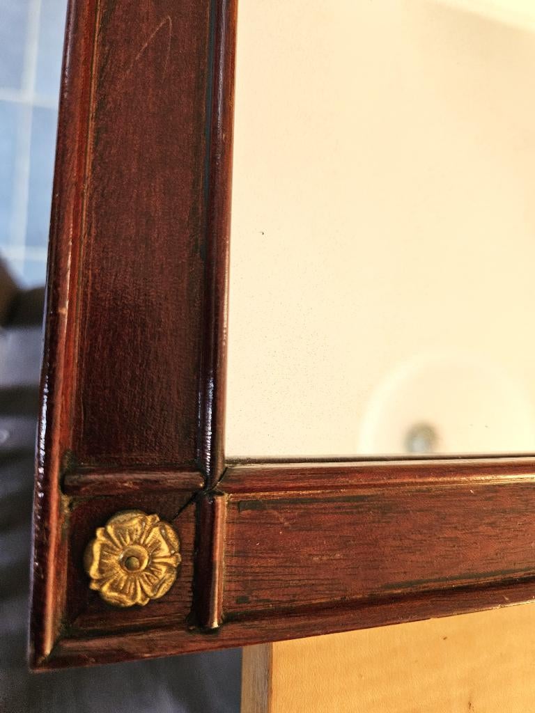 Mooie antieke spiegel, Antiquités & Art, Antiquités | Miroirs, Enlèvement, Rectangulaire, Moins de 50 cm, Moins de 100 cm