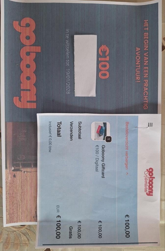 Camper cadeaubon, Ophalen of Verzenden